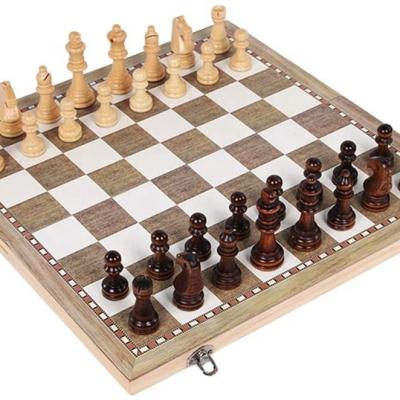 3 en 1 jeu d'échecs en bois international jeu d'échecs de la barre d'échecs de la barre d'échecs drôle jeu de société puzzle jouets cadeau avec portable