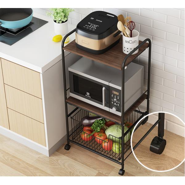 Household Kitchen Living Room Floor Rack Removable Three-Story Rectangular Storage Rack