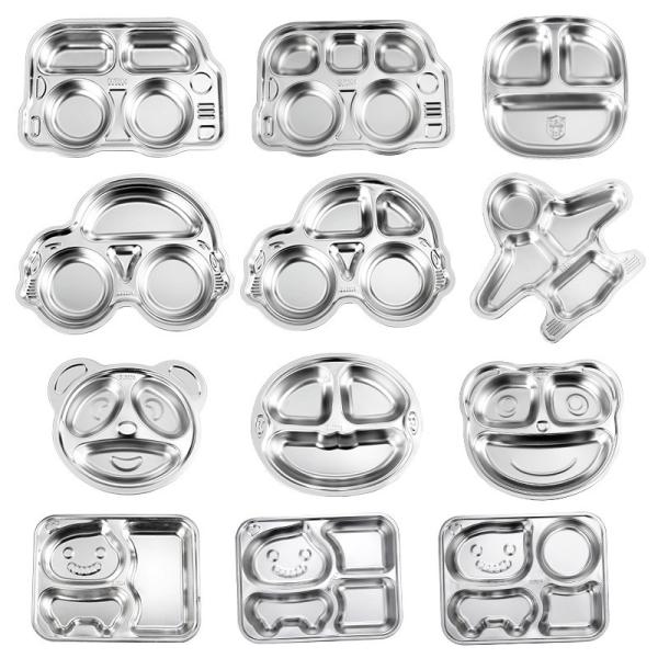 ODM Placas de jantar de aço inoxidável com compartimentos para crianças