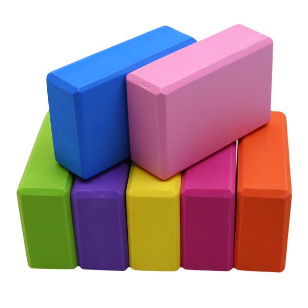 Eco-Friendly Eva Yoga Brick , OEM Colorful Foam Block Brick For Body Building