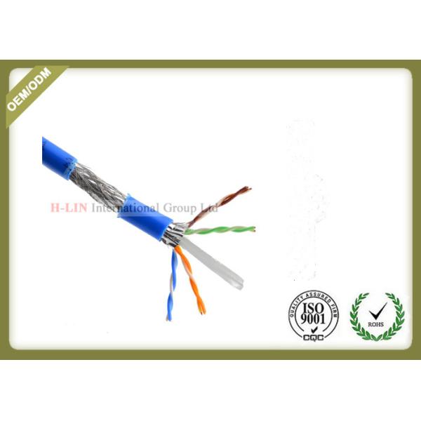 1000ft Cat6 SFTP Network Cable , 23AWG Cat6 Internet Cable With PVC / LSZH Jacket