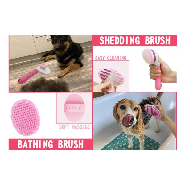 Dog Brush Grooming Kit 5 In 1 Shedding - Dog Grooming Dog Brush for Shedding Haired Dogs, Deshedder Brush for Dogs