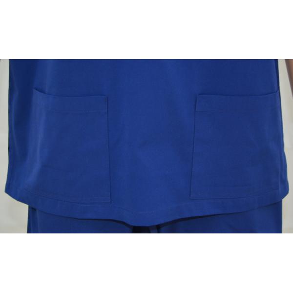 Fashion Navy Short Sleeve Mens Fitted Scrubs , Safety Workwear Clothing Anti Pilling