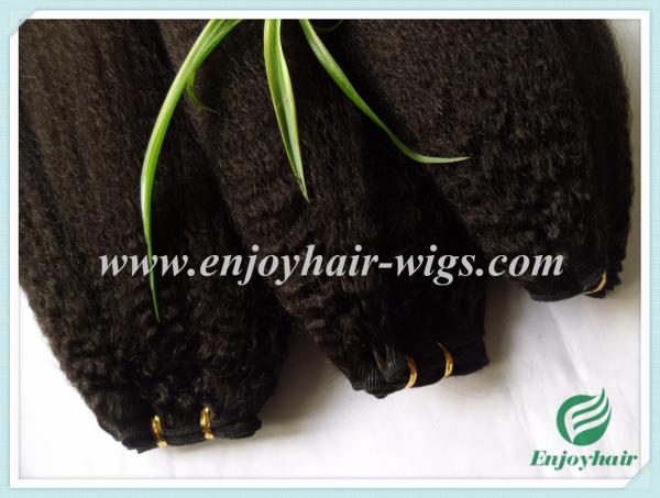 Peruvian 5A virgin remy hair weave ,natural color(can be dye) kinky straight 10''-26''