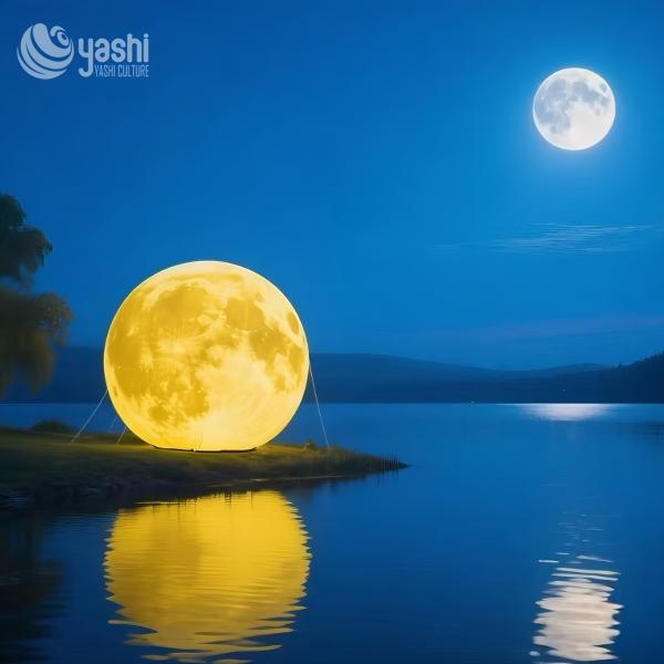 Outdoor Lighting Giant Inflatable Moon Balloons for Holiday Decoration