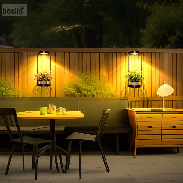 Outdoor Wall Decoration Made Easy with Black Solar Wall Lamps Working Time 8-10 Hours