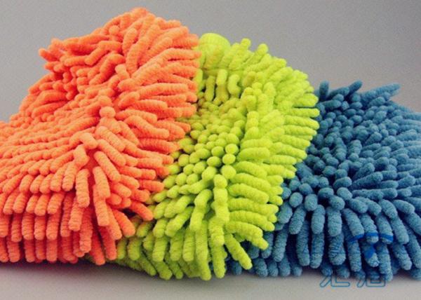 1500gsm Microfiber Chenille Wash Mitt Car Cleaning Mitt With Elastic Cuff