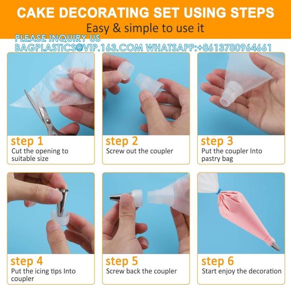 Disposable Piping Bags, 18 Inch Large Pastry Bags -100Pcs, Cake Decorating Supplies Kit Frosting, Cookie, Cupcake