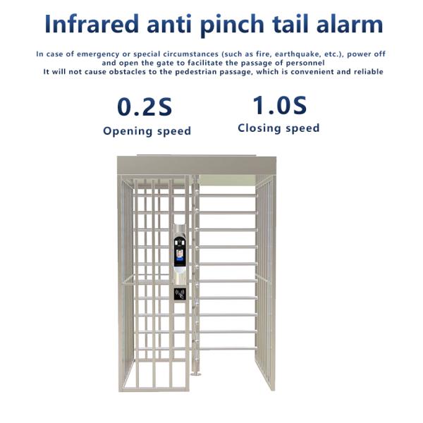 Finger Access Control Full Height Turnstile Gate For Office Building