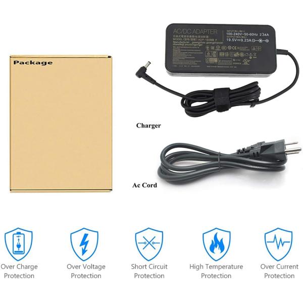 19.5V 9.23A 180w Asus Laptop Charger Power Supply Adapter 5.5x2.5mm DC Tip