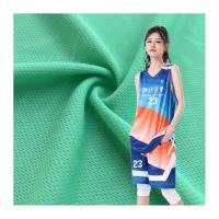 Burgundy Polyester Knitted Dry Fit Eyelet Jersey Fabric Breathable For Sports Wear