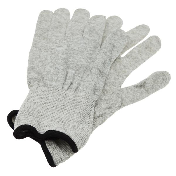 Grey Carbon Fibre 40D Silver Conductive  Gloves