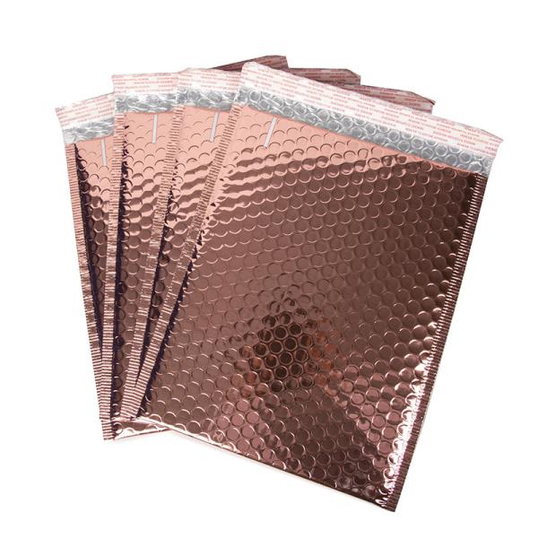 CTCX Custom Shipping Poly Plastic Envelope Sleeves Clothing Bags Envelope Metallic Full Bubble Mailer
