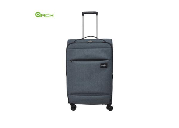 Snowflake Suitcase Soft Sided Luggage with One Front Hidden Pocket and Double Spinner Wheels