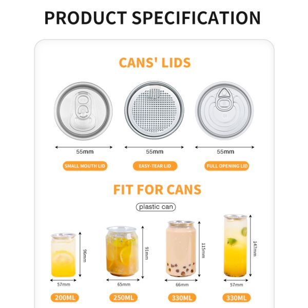 CE Fully Automatic PET Beverage Can Sealing Machine For Soda Coffee Shop