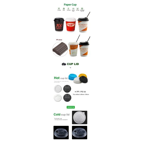 Hot Drink Disposable Food Packaging Paper Takeaway Coffee Cups for Milk tea 24oz