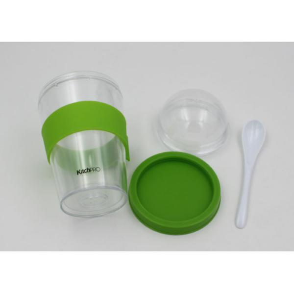 Eco - Friendly Plastic Coffee Cup With Dome Lid And Spoon For Kid And Adult