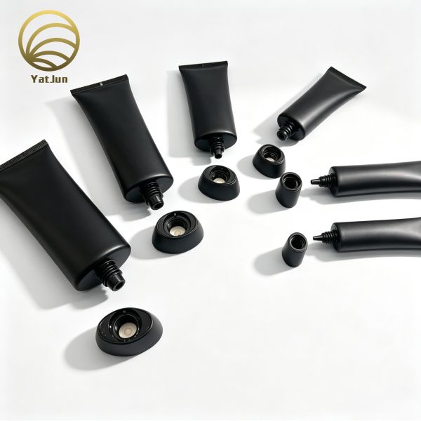 10ml 30ml 50ml 120ml Black PE empty oval cosmetic tube packaging for skincare