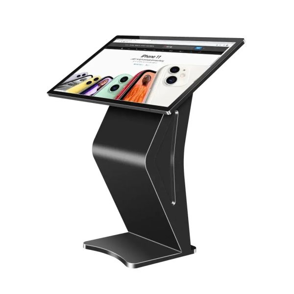 CH 32/43/50/55 Inch Android/Windows 20-Point Touch 4K LCD Self Service Kiosk with Aluminum Frame and Floor Stand