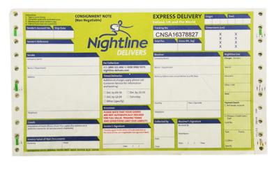Courier Air Waybill Sticker Rectangular International Express Air Waybill Customized