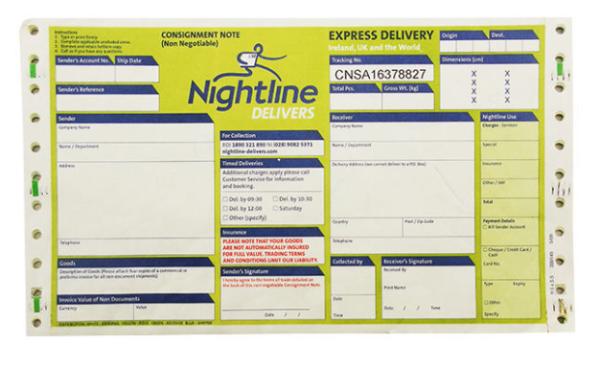 Courier Air Waybill Sticker Rectangular International Express Air Waybill Customized