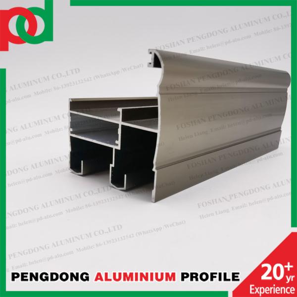 Champagne Anodized 6063 Grade Aluminium Profile for Doors and Windows with 5.8 Meter Length