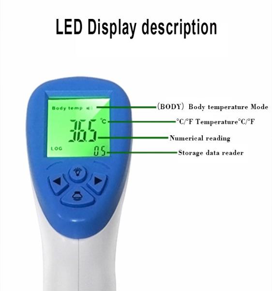 AAA Battery Operate Ir Forehead Thermometer , Non Contact Thermometer For Babies /Kids