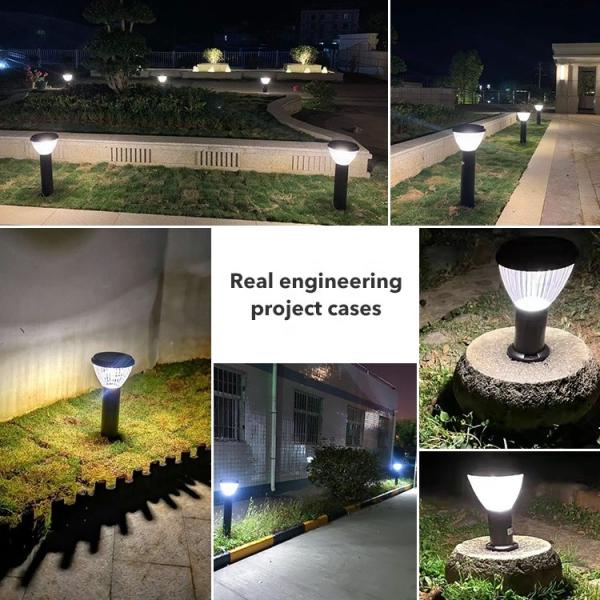 CE Certified Effective Solar Powered Bollard Lights Ouotdoor Lawn Lamp For Courtyard Villas