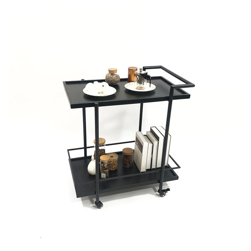 Mail Packing N 3 Tier Steel Trolley Simple Design Foldable Mini Food Serving Hotel/Tea