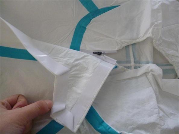 Traje médico prático, à prova d' água, multi-escena, descartável, branco.
