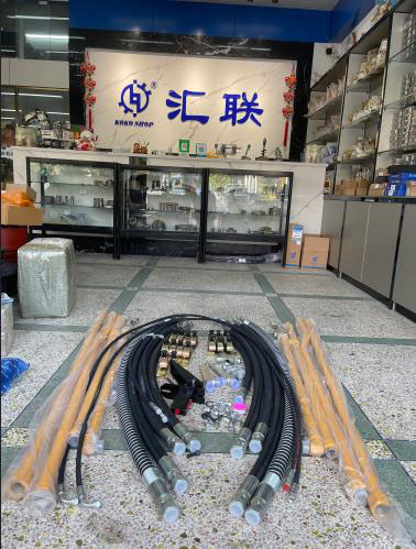 EX200 R210 Excavator the welding Hydraulic breaker pipeline Kit Hose Rock Breaker Hammer