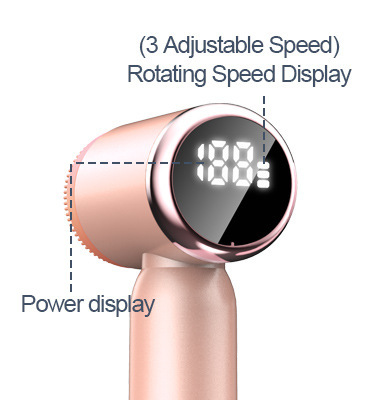 Pink Face Cleanser Vibrating Brush 1000mAh Silicone Battery Face Scrubber