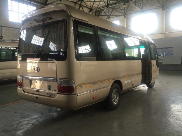 Blue 2x1 Seat Arrangement Coaster Minibus / Diesel Minibus Long Distance Transport