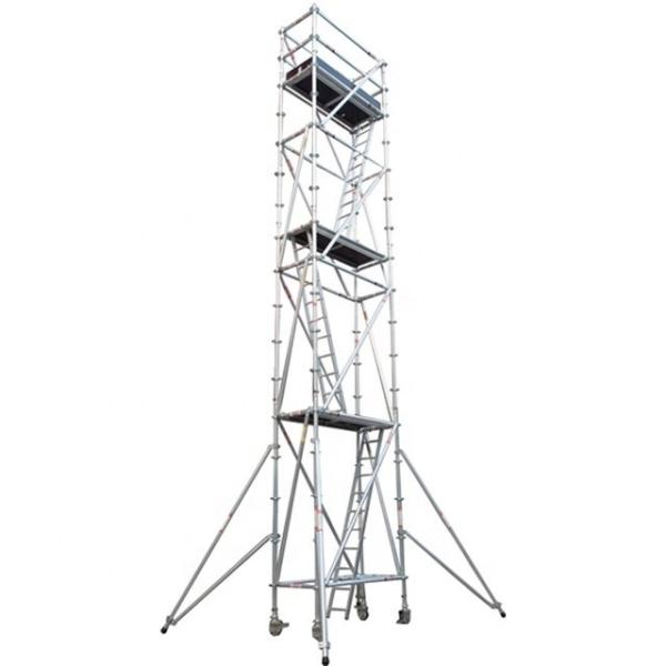 Ring Lock Access Mobile Aluminium Tower Scaffold 2-40m Height With Fewer Components