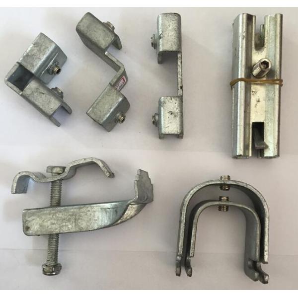 Anti Abrasion Carbon Steel Fittings / Kick Plate Clamps Outer 90 Degree Type