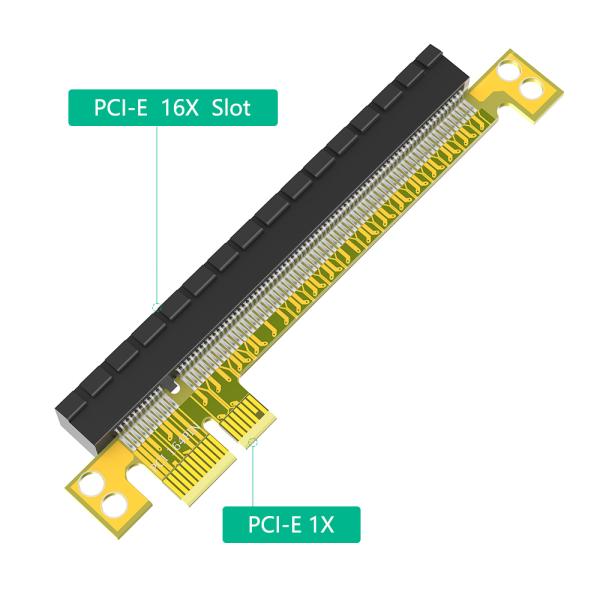 PC Laptop 1x To 16x Riser Card PCI-E 107.6mm Graphics Expansion  Black Mini PCI-E Riser