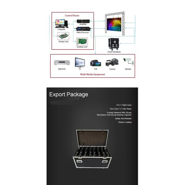 Aluminum Large Outdoor Screen Hire 60 Frame Frequency 16 Bits Grey Scale