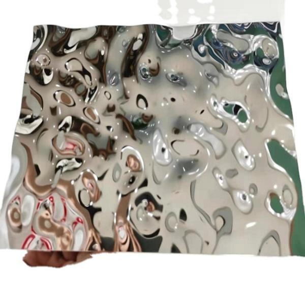 Embossed Stainless Steel Corrugated Sheet Silver Gold Plate