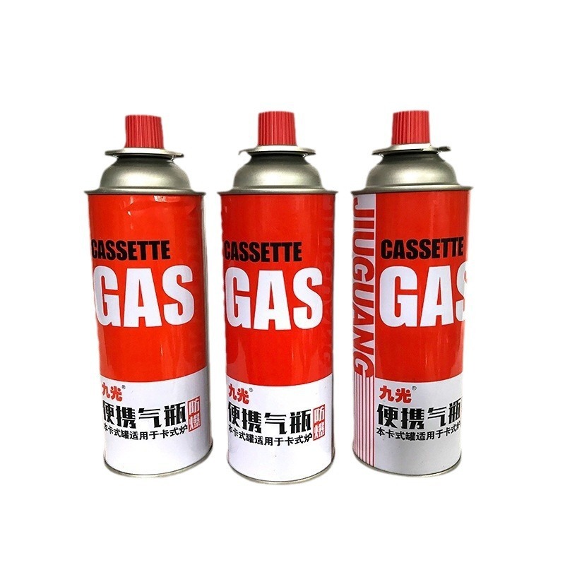 OEM 65*158mm 227g Refillable Empty Butane Gas Aerosol Can with Butane Gas Valve for Camping Trip