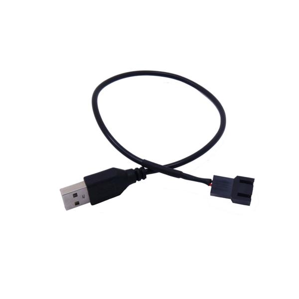 USB к 3 Pin 2464 USB 22 AWG Overmolded к кабелю 3 Pin