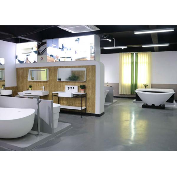 Artificial Stone Freestanding Soaking Bathtub Heat Retention