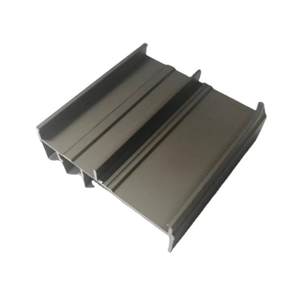 Champagne Electrophoresis Anodized Aluminum Profiles For Glass Doors