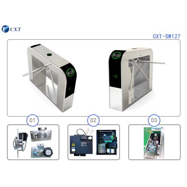 Bi-directional Tripod Turnstile Gate DC Brushless Motor 35p/m Throughput