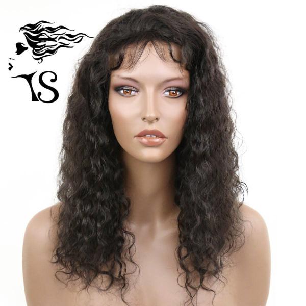1B Long Curly Human Hair Lace Front Wigs , 100% Virgin Remy Lace Front Wigs