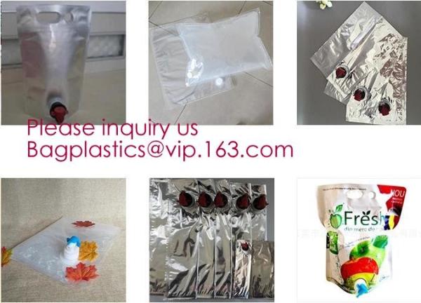 Aluminum foil wholesale spout liquid wine bag in box with packaging,Bag in Box packaging with valve and spout/Unique bag