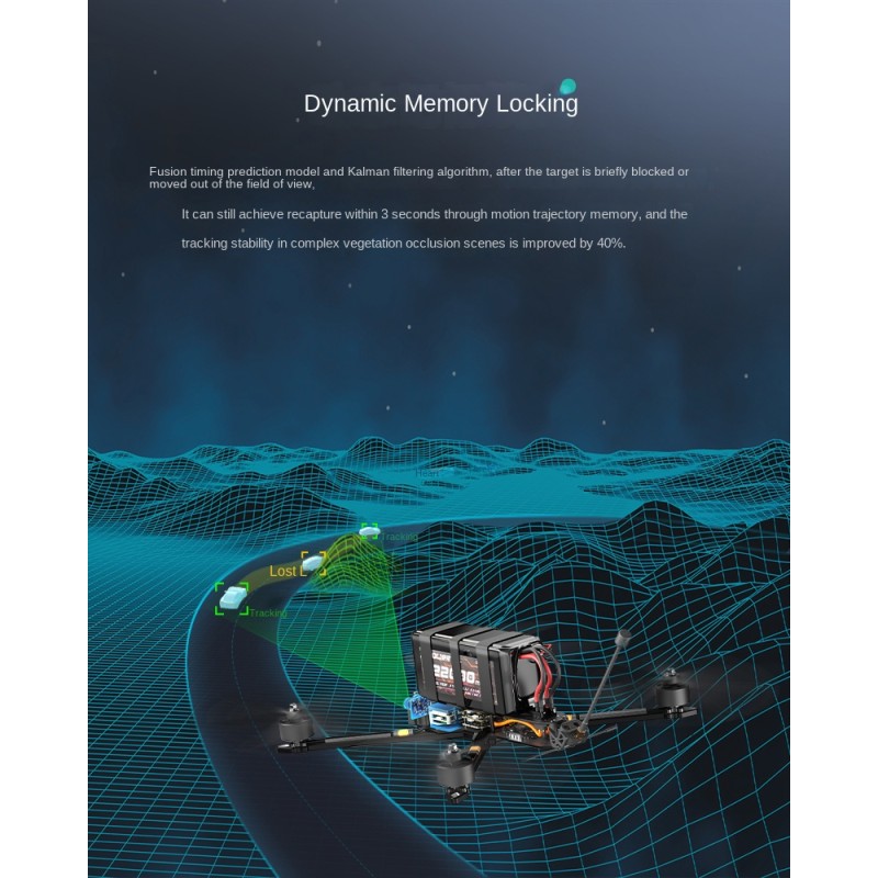 Al VisionCube DT Racing FPV AI Locking Tracking System Drone Thermal Dual Cameras Target Lock Guidance Module Kit