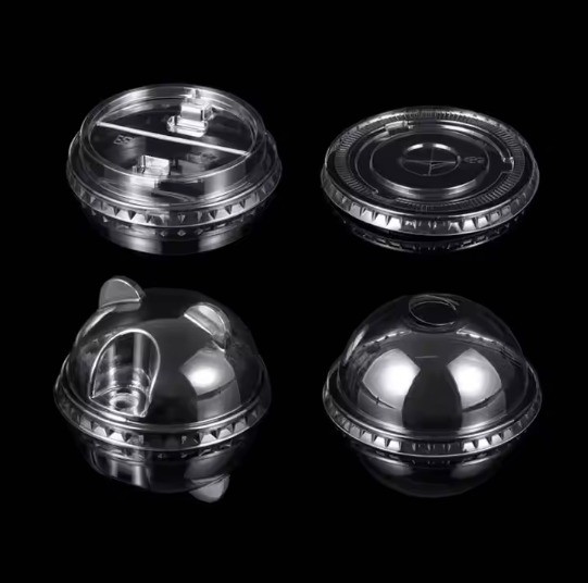 Disposable Clear Clear Flat Lids For Coffee Tea Yogurt Other Cold Drinks