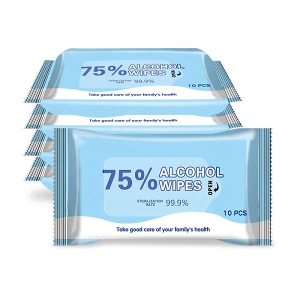 Antibacterial 75% Alcohol Cotton Pad Alcohol Cleaning Wet Wipes for Facial Hand
