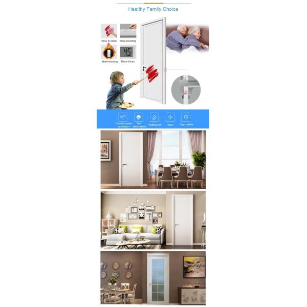 Solid Wood Doors customized plastic composite pvc MDF white black door