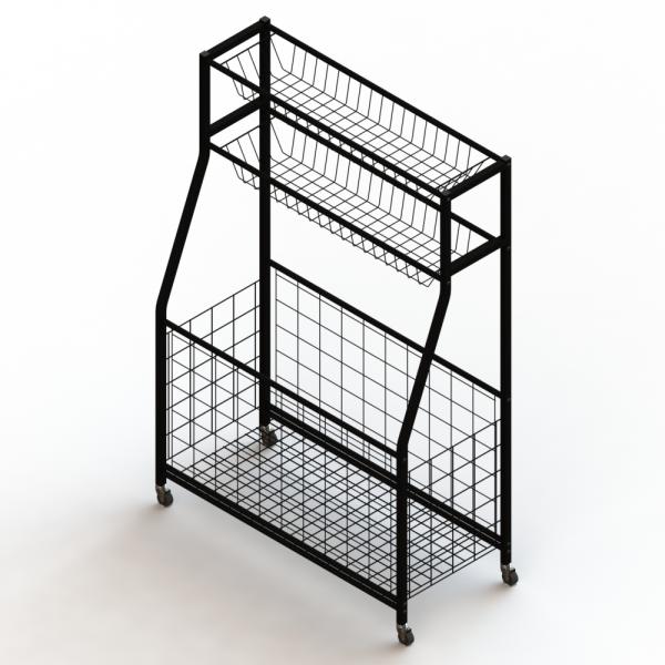 3 Tier Metal Sporting Goods Storage Rack In Garage Storage Stand